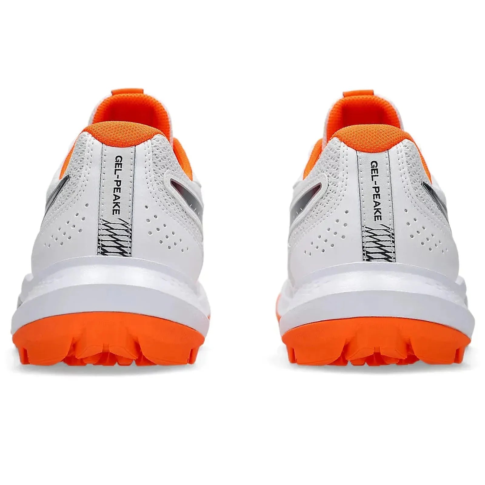 Asics Gel-Peake 3 Rubber Cricket Shoes - White/Orange (2026)