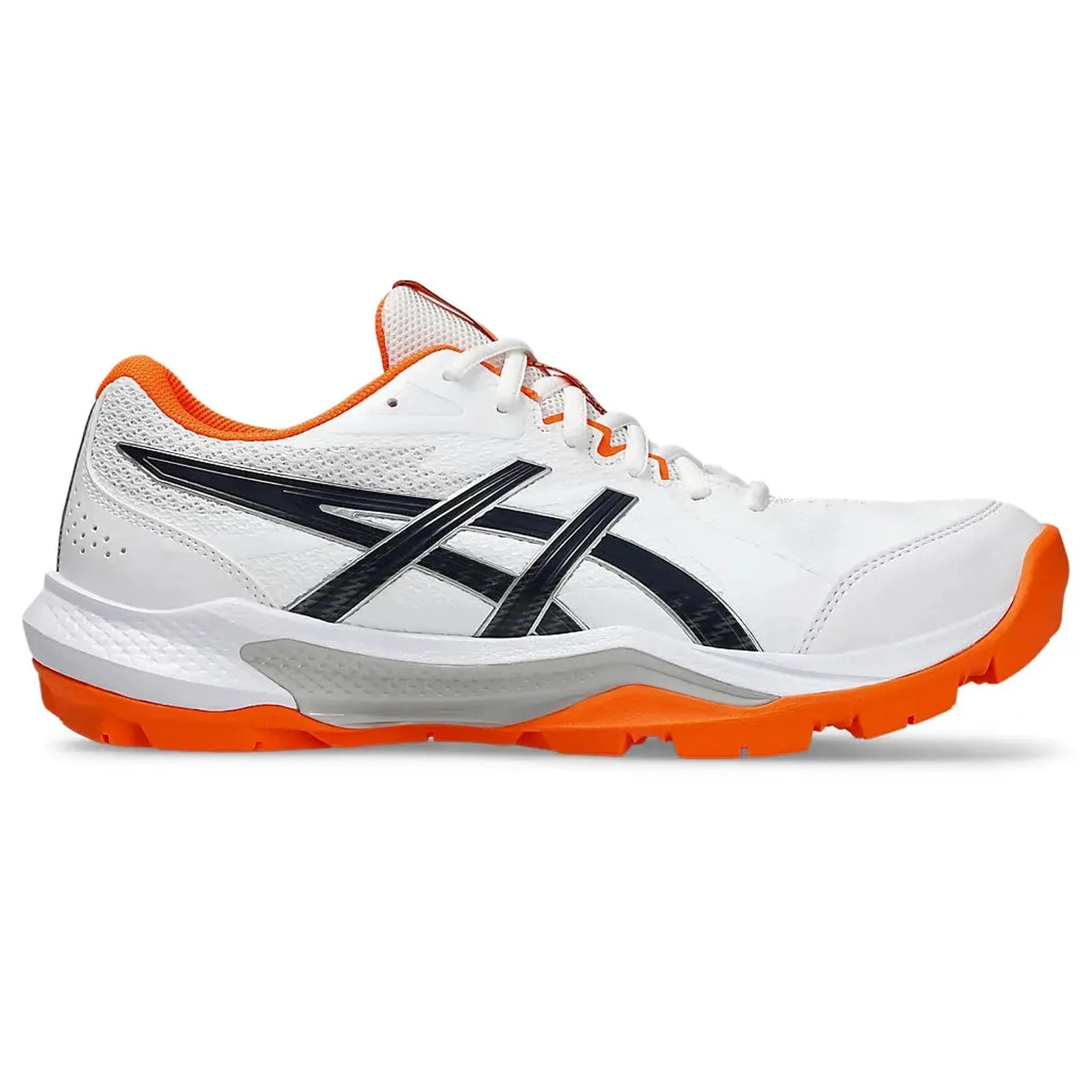 Asics Gel-Peake 3 Rubber Cricket Shoes - White/Orange (2026)