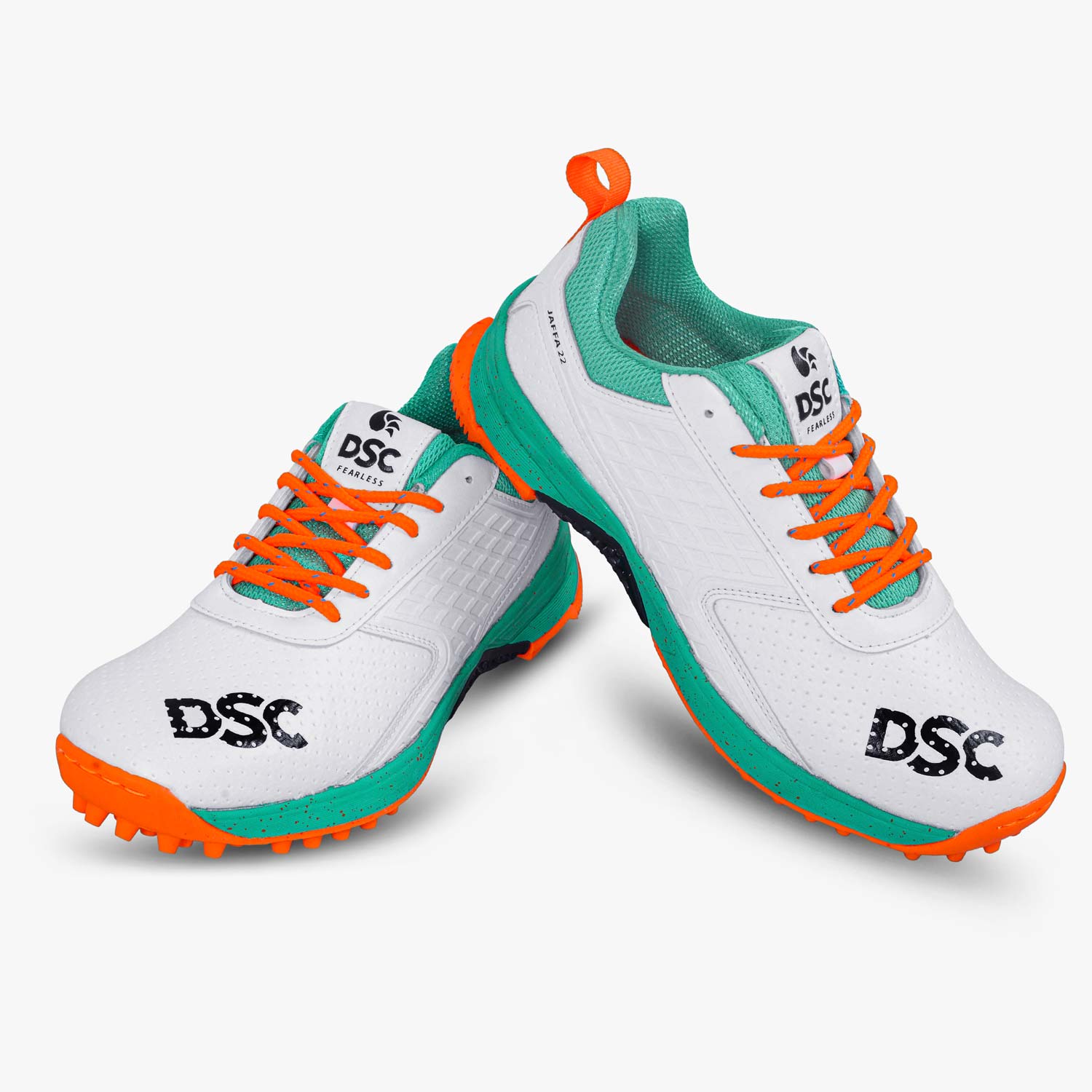 2024 DSC Jaffa 22 Cricket Shoes - White/Teal