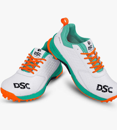 2024 DSC Jaffa 22 Cricket Shoes - White/Teal