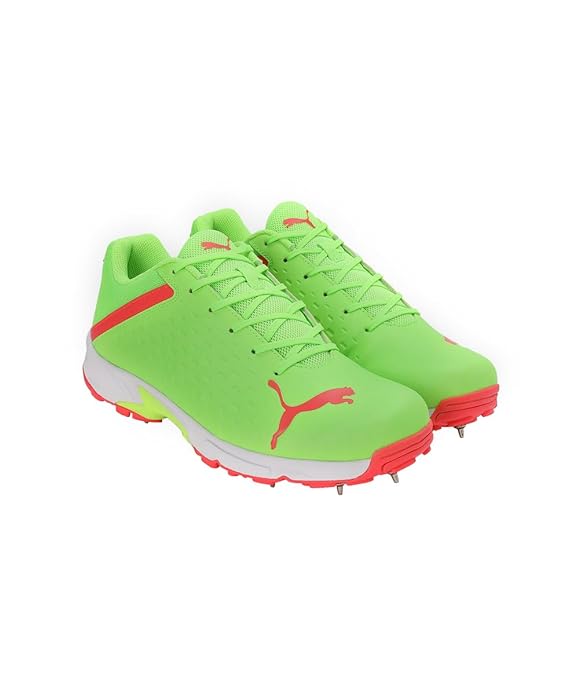 Puma Spike 22.2 Men's Cricket Shoes- Pro Green-Parakeet Green-Fire Orchid