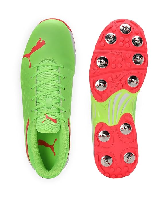 Puma Spike 22.2 Men's Cricket Shoes - Pro Green-Parakeet Green-Fire Orchid