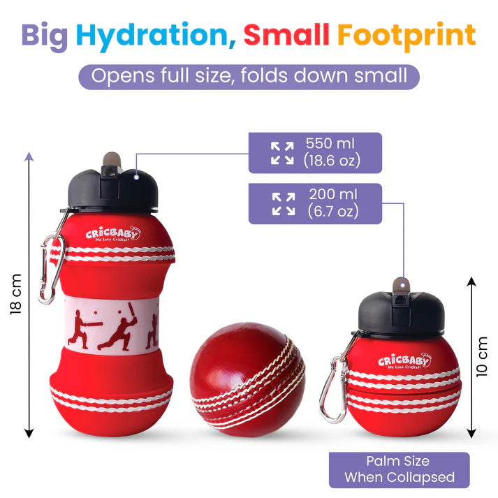 Cricbaby Cricket Ball Foldable Water Bottle