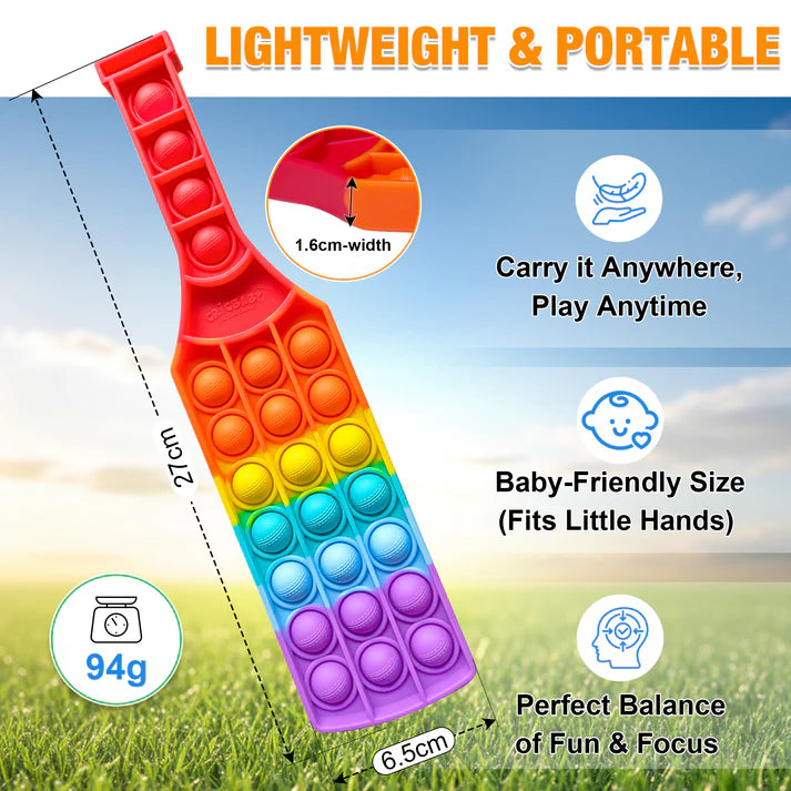 Cricbaby Cricket Bat Push Pop Bubble Fidget Toy