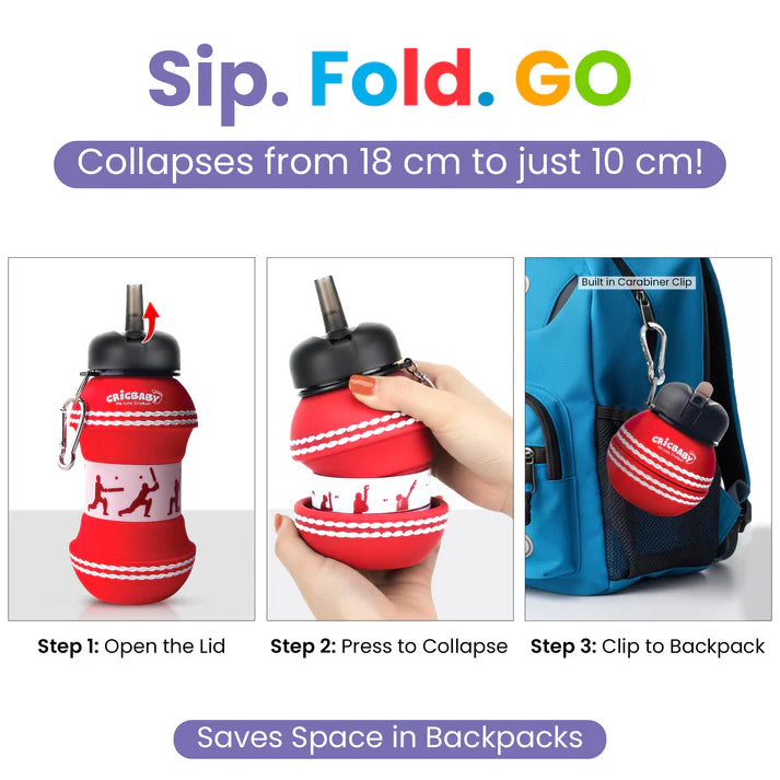 Cricbaby Cricket Ball Foldable Water Bottle