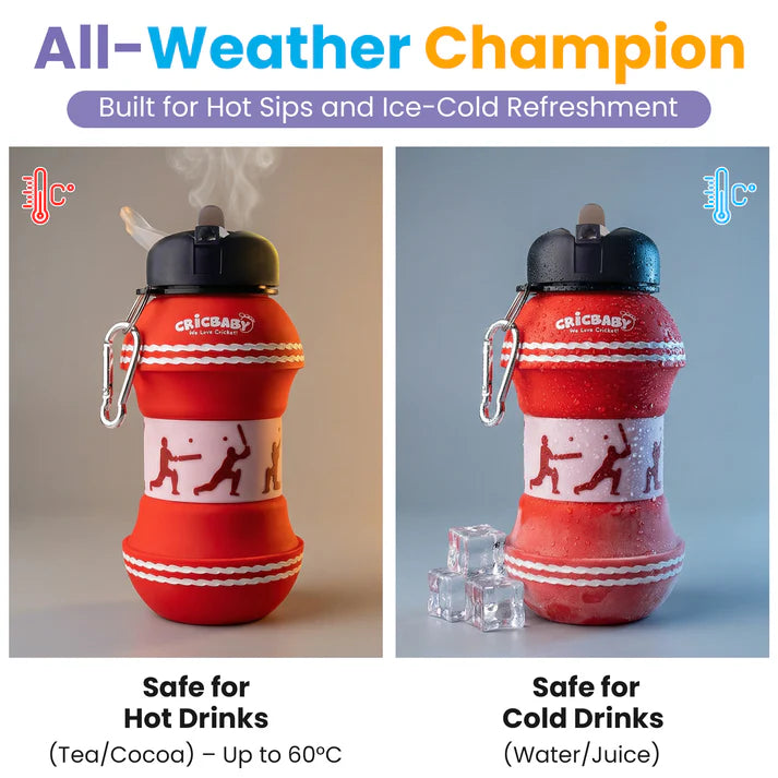 Cricbaby Cricket Ball Foldable Water Bottle