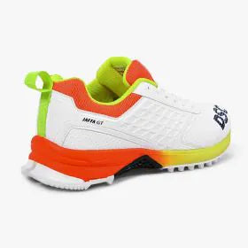 DSC Jaffa GT Rubber Cricket Shoes - White/Yellow/Orange (2026)