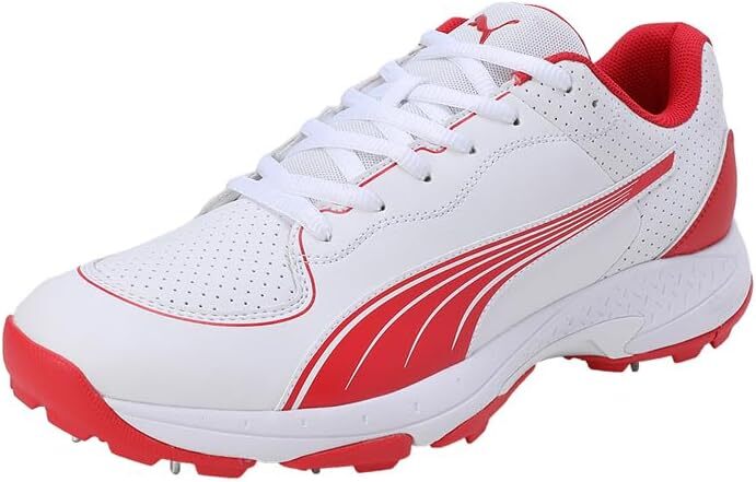 PUMA Spike 24.1 Cricket Shoes - Puma White-Puma Red