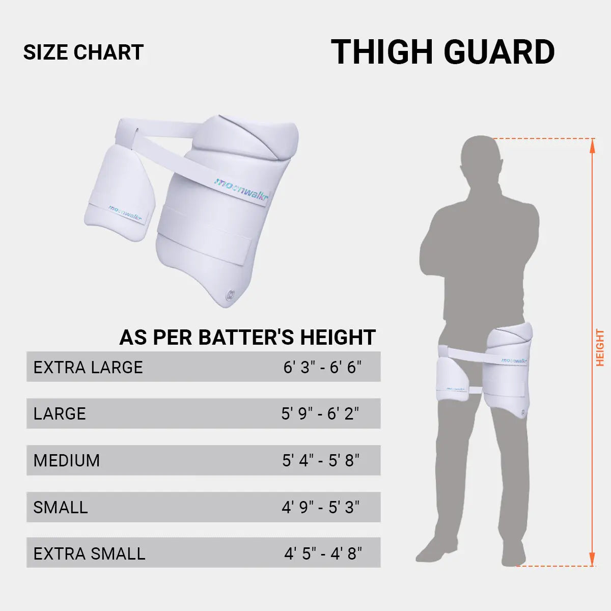 MOONWALKR White 2.0 Thigh Guard