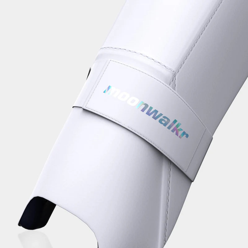 MOONWALKR White Keeping Shin Guards - Youth