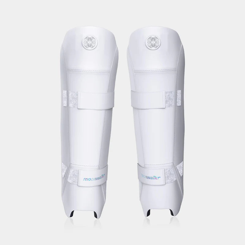 MOONWALKR White Keeping Shin Guards - Youth