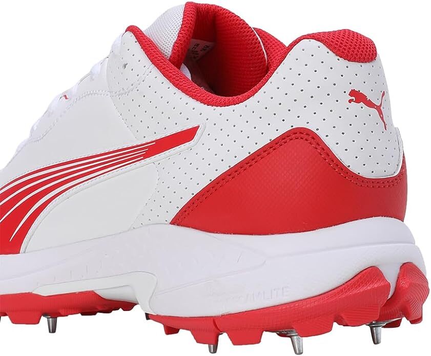 PUMA Spike 24.1 Cricket Shoes - Puma White-Puma Red
