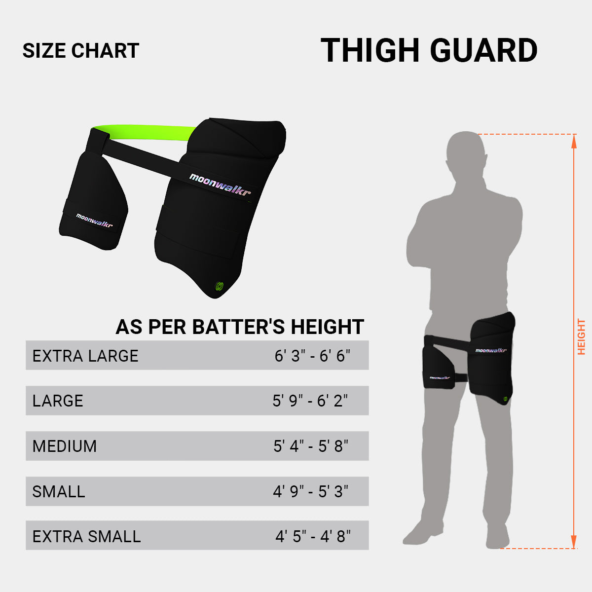 MOONWALKR Black 2.0 Thigh Guard