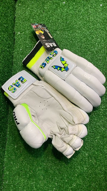 BAS PRO WHITE & LIME BATTING GLOVES