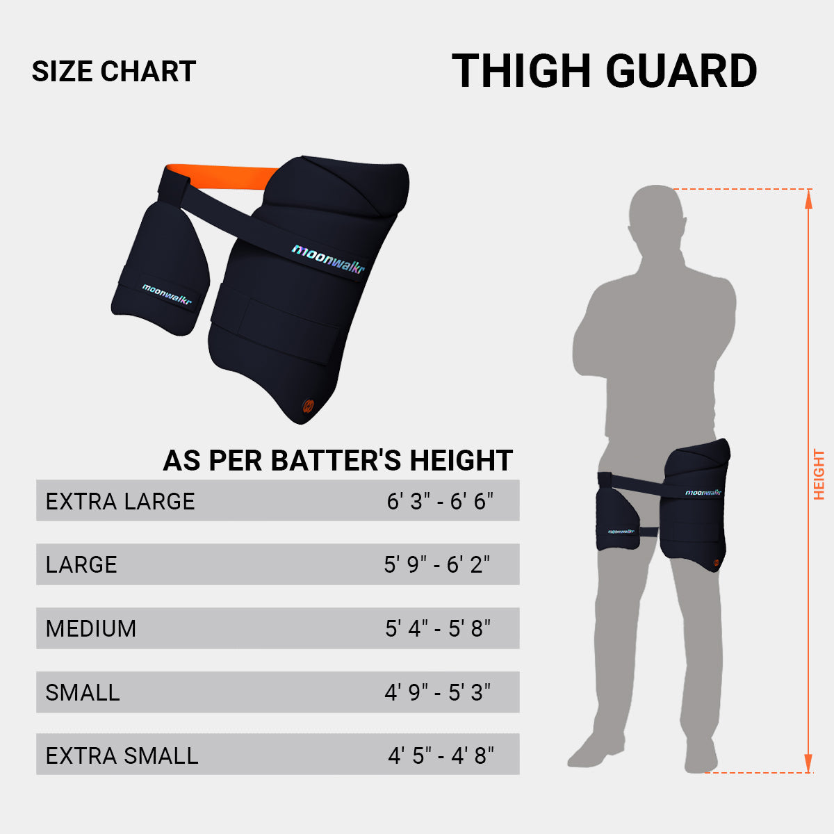 MOONWALKR Navy 2.0 Thigh Guard