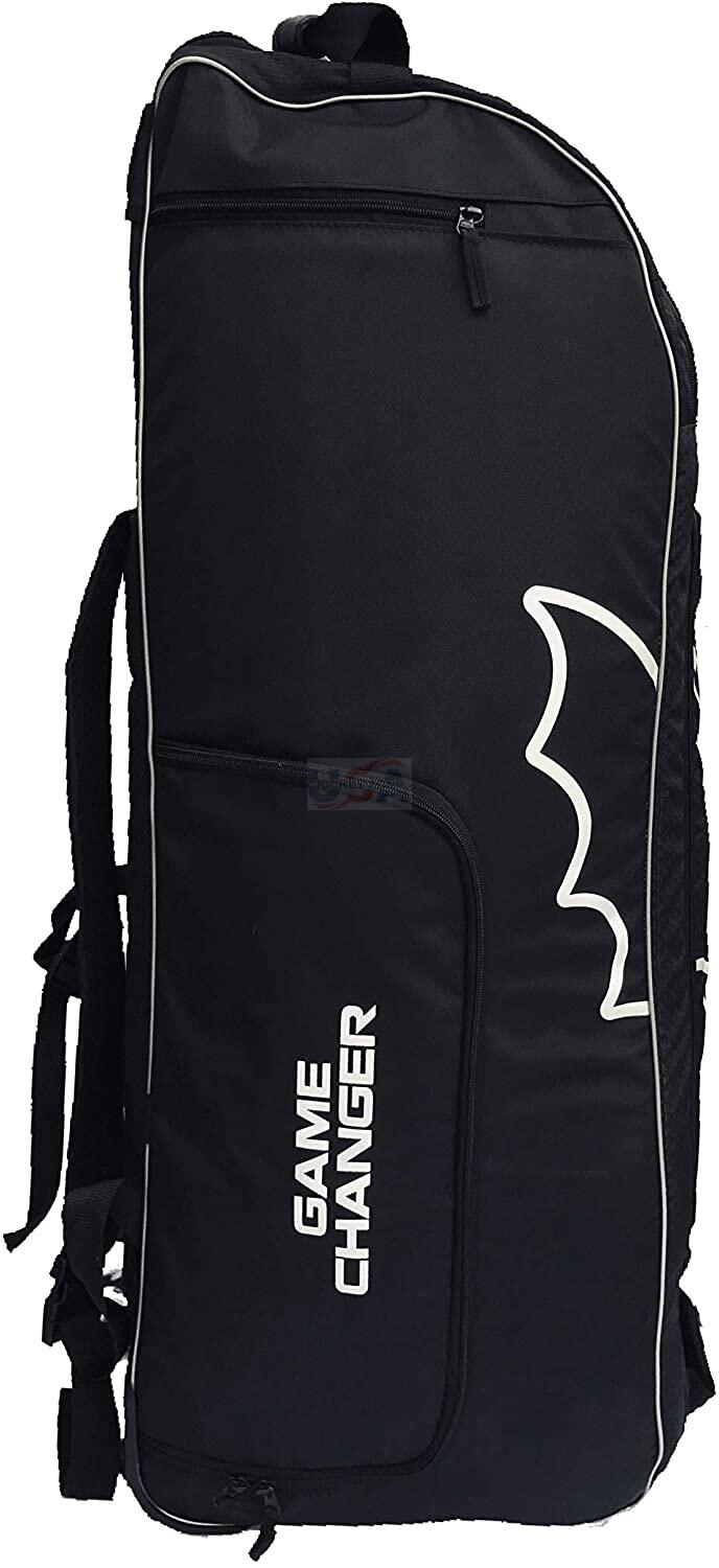 BAS VAMPIRE GAME CHANGER WHEELIE DUFFLE CRICKET BAG - BLACK & SILVER