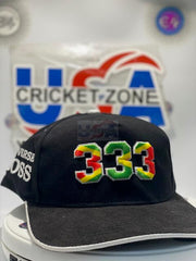 CHRIS GAYLE UNIVERSE BOSS 333 HAT - BLACK AND MULTICOLOR