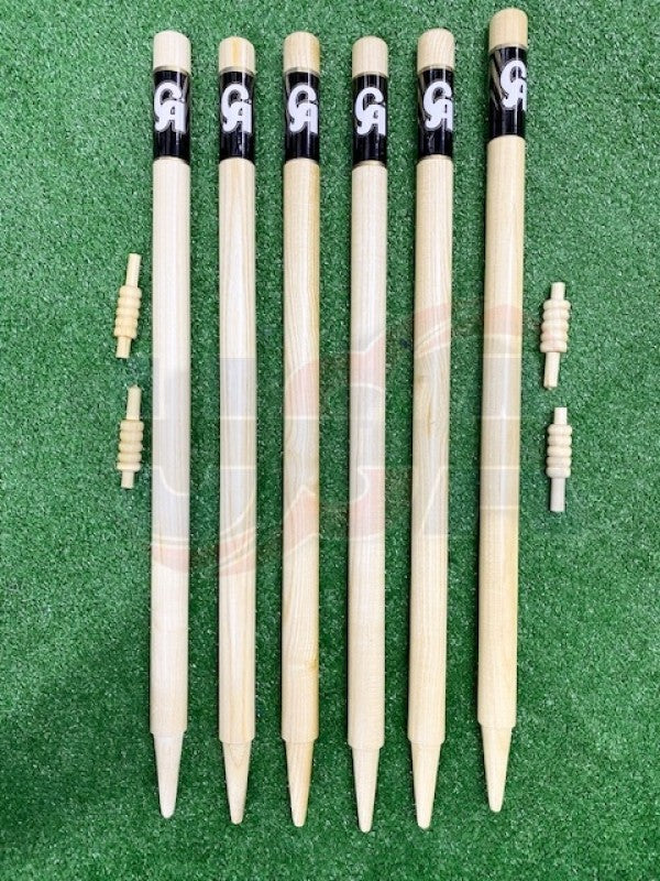 CA Wooden Stumps 6 Pieces With 4 Bails