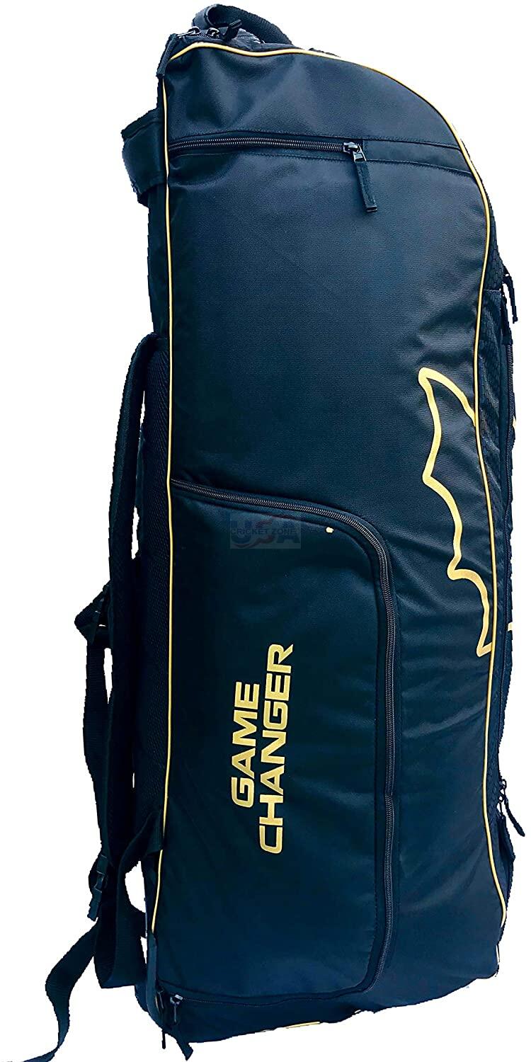 BAS VAMPIRE GAME CHANGER WHEELIE DUFFLE CRICKET BAG - BLACK & GOLD