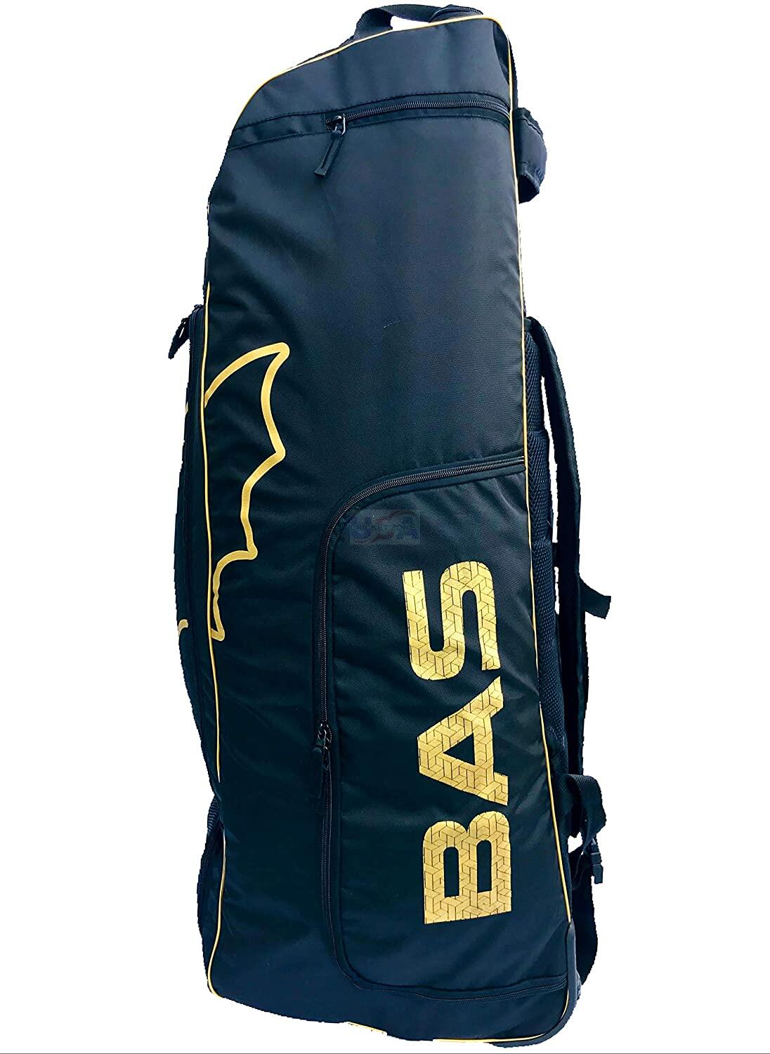 BAS VAMPIRE GAME CHANGER WHEELIE DUFFLE CRICKET BAG - BLACK & GOLD