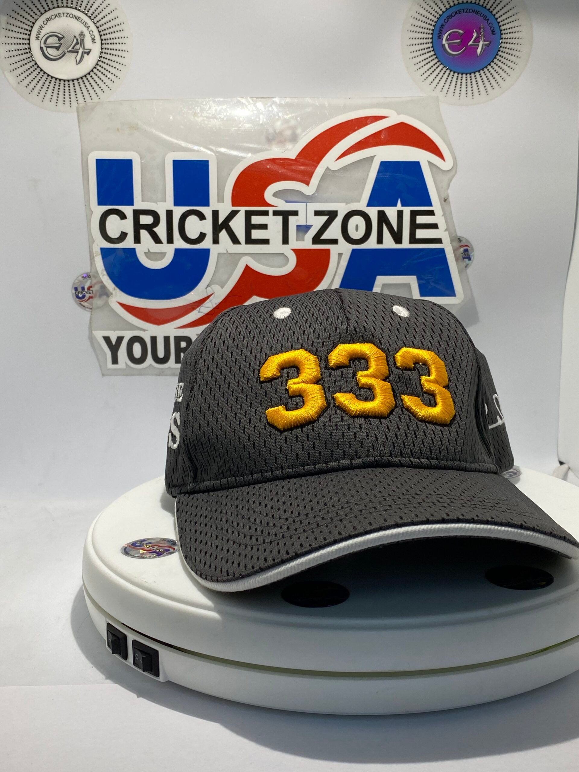 CHRIS GAYLE UNIVERSE BOSS 333 HAT - BLACK AND YELLOW