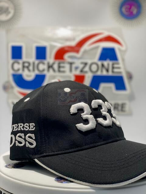 CHRIS GAYLE UNIVERSE BOSS 333 HAT - BLACK AND WHITE