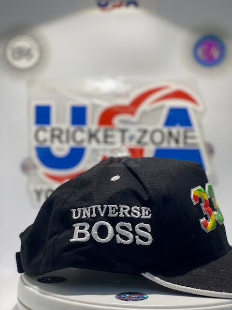 CHRIS GAYLE UNIVERSE BOSS 333 HAT - BLACK AND MULTICOLOR
