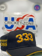 CHRIS GAYLE UNIVERSE BOSS 333 HAT - BLACK AND YELLOW