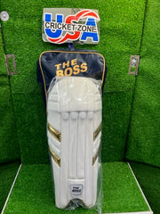 THE BOSS 333 WHITE WICKET KEEPING PADS