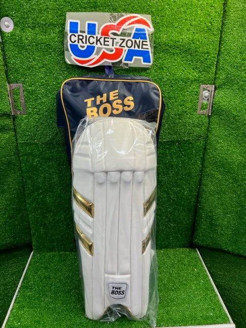 THE BOSS 333 WHITE WICKET KEEPING PADS