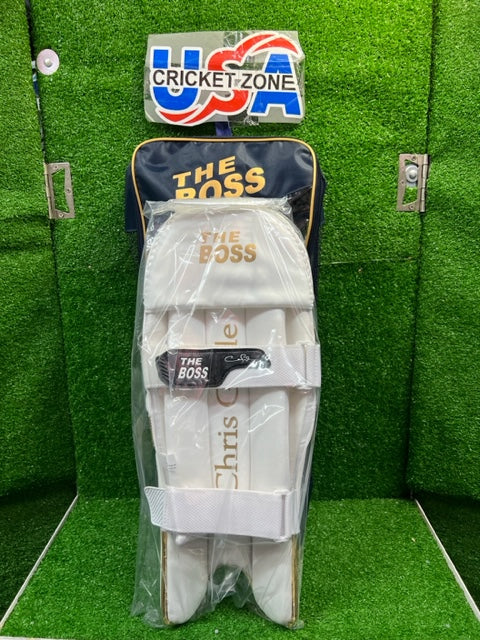 THE BOSS 333 WHITE WICKET KEEPING PADS
