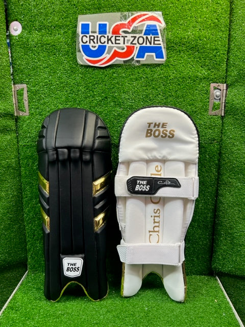 THE BOSS 333 BLACK & GOLD WICKET KEEPING PADS -2023