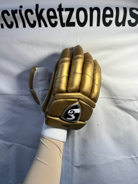 SG TEST GOLD BATTING GLOVES