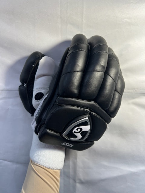 SG TEST Black Batting Gloves - 2025