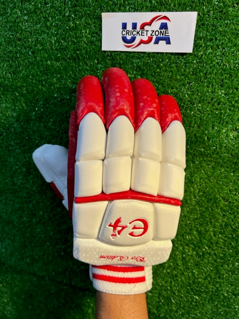 E4 PRO EDITION 2022 WHITE AND RED BATTING GLOVES