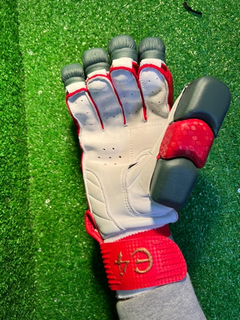 E4 LEGEND EDITION RED AND GREEN  BATTING GLOVES