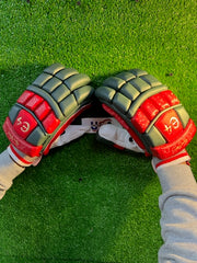 E4 LEGEND EDITION RED AND GREEN  BATTING GLOVES
