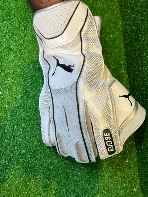 PUMA EVO SE WICKET KEEPING GLOVES - WHITE