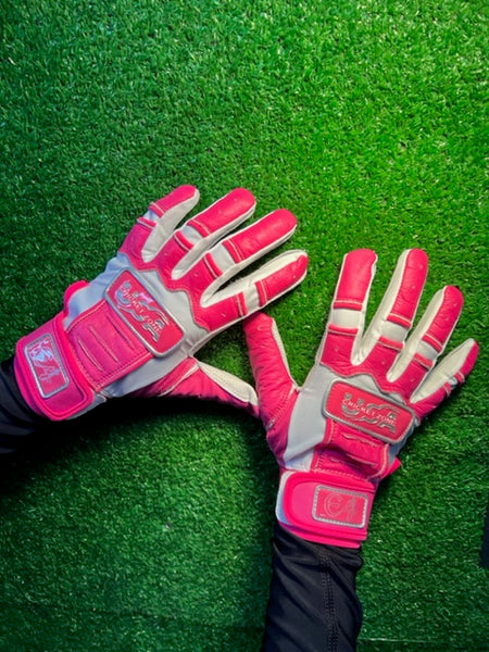 Pink softball batting gloves sale
