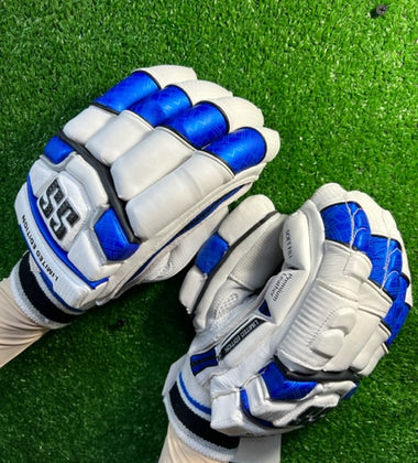 SS LIMITED EDITION  BATTING GLOVES - White and Blue