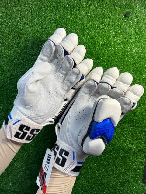 SS LIMITED EDITION  BATTING GLOVES - White and Blue