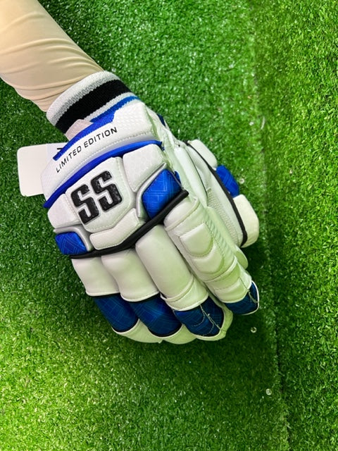 SS LIMITED EDITION  BATTING GLOVES - White and Blue