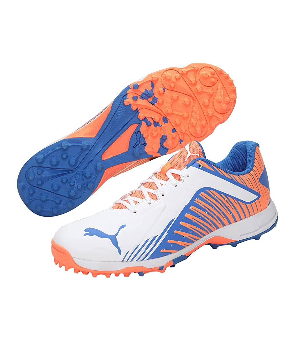 PUMA 22 FH RUBBER MEN'S CRICKET SHOES - WHITE BLUEMAZING